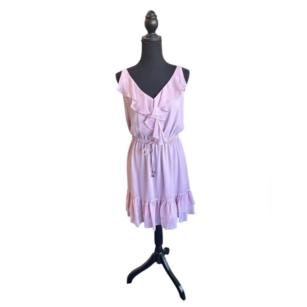 Gianni Bini Lavender ruffle dress size S NWT